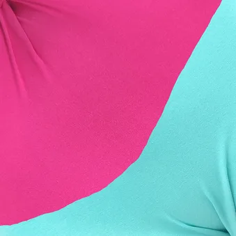 نمونه پارچه پنبه سوپر سرخابی ،آبی بنتون-دختران طلایی